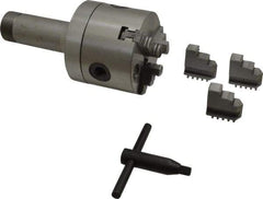 Made in USA - 3 Jaws, 3" Diam, Self Centering Manual Lathe Chuck - 5C Mount Spindle, 5/8" Through Hole Diam, Forged Steel - Exact Tool & Supply