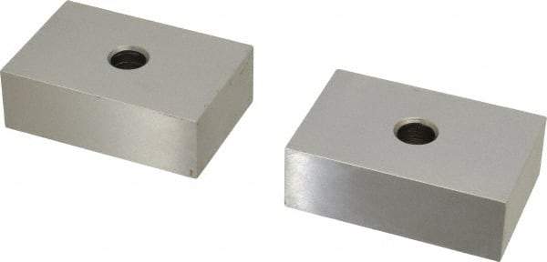 Suburban Tool - 0.0001 Squareness Per Inch, Hardened Steel, 1-2-3 Block with 1 Hole Setup Block - 3/8 - 16 Inch Tapped Hole Size, Sold As Matched Pair - Exact Tool & Supply