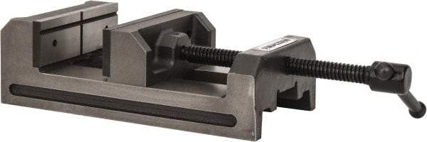 Palmgren - 6" Jaw Opening Capacity x 2" Throat Depth, Horizontal Drill Press Vise - 6" Wide Jaw, Stationary Base, Standard Speed, 11-15/16" OAL x 3-1/2" Overall Height - Exact Tool & Supply