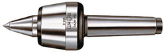 Rohm - MT6 Taper Shank, 4.134" Head Diam 5,512 Lb Capacity Live Center - 2,600 Max RPM, 3.217" Head Length, 1.9685" Point Diam, 3.071" Point Len, 5,500 Lb Max Workpc, 13.976" OAL, Long Point - Exact Tool & Supply