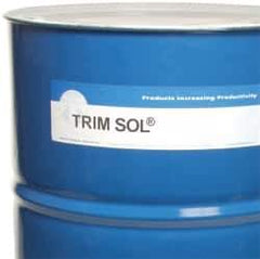Master Fluid Solutions - Trim SOL LC sf, 54 Gal Drum Cutting & Grinding Fluid - Water Soluble, For Cutting, Grinding - Exact Tool & Supply