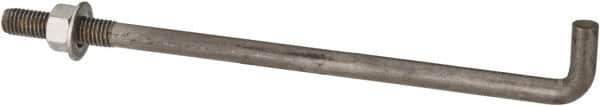 Value Collection - 1/2-13, 10" OAL Bent Anchor Bolt - Grade 2 Steel - Exact Tool & Supply