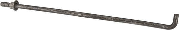 Value Collection - 1/2-13, 18" OAL Bent Anchor Bolt - Grade 2 Steel - Exact Tool & Supply