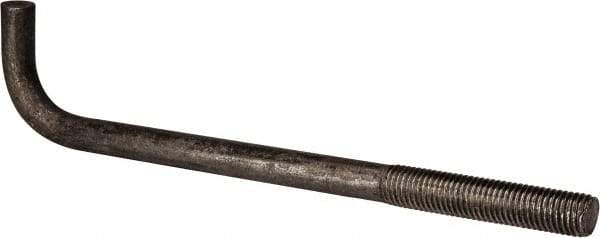 Value Collection - 3/4-10, 12" OAL Bent Anchor Bolt - Grade 2 Steel - Exact Tool & Supply