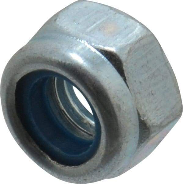 Value Collection - M5x0.80 Metric Coarse Grade 8 Hex Lock Nut with Nylon Insert - 5mm High, Zinc-Plated Finish - Exact Tool & Supply