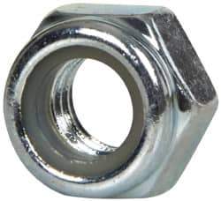 Value Collection - M6x1.00 Metric Coarse Grade 8 Hex Lock Nut with Nylon Insert - 6mm High, Zinc-Plated Finish - Exact Tool & Supply