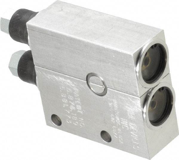 LDI Industries - 0.16 cc Output per Cycle, 2 Outlet Central Lubrication System Air-Operated Pump - 1" Wide x 4-3/64" High, Oil/Grease, 1/8-27 Outlet Thread, NPTF - Exact Tool & Supply