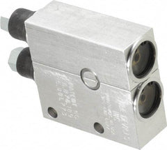 LDI Industries - 0.16 cc Output per Cycle, 2 Outlet Central Lubrication System Air-Operated Pump - 1" Wide x 4-3/64" High, Oil/Grease, 1/8-27 Outlet Thread, NPTF - Exact Tool & Supply