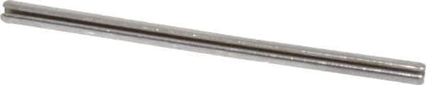 Value Collection - 5/64" Diam x 1-1/2" Long Slotted Spring Pin - Grade 420 Stainless Steel, Bright Finish - Exact Tool & Supply