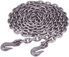 Peerless Chain - 20 Ft. Long, 5400 Lbs. Load Capacity, Carbon Steel Tie Down Chain - 43 Grade, 1.33 Inch Inside Long x 0.569 Inch Inside Wide - Exact Tool & Supply