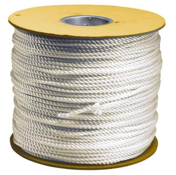 Value Collection - 500' Max Length Polypropylene Solid Braid Abrasion Resistant Rope - 1/4" Diam, 127 Lb Capacity - Exact Tool & Supply