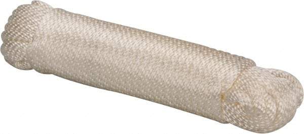 Value Collection - 50' Max Length Nylon Braided Cord - 1/4" Diam, 1,250 Lb Capacity - Exact Tool & Supply