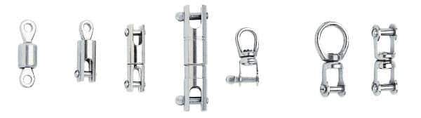 Ronstan - 2,310 Lbs. Load Limit Ball Bearing Swivel - 5/16 Inch Diameter Slot Pin - Exact Tool & Supply