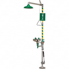 Haws - Plumbed Eye, Face & Body Wash Combination Stations Type: Drench Shower/Eye/Face Wash Station Bowl Material: Stainless Steel - Exact Tool & Supply