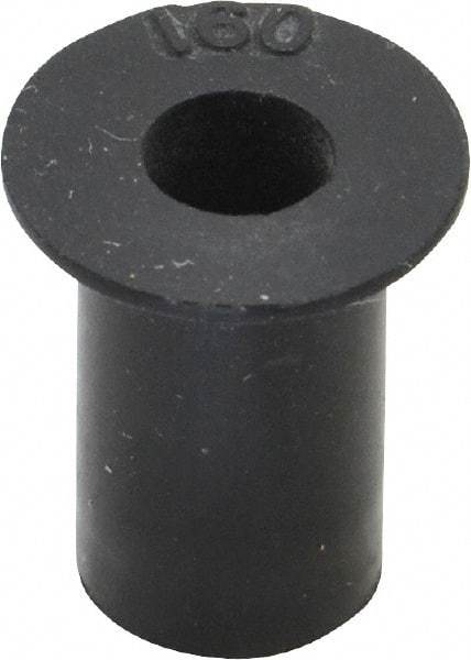 Au-Ve-Co Products - #10-32, 0.562" Diam x 0.04" Thick Flange, Rubber Insulated Rivet Nut - UNF Thread, Neoprene, 5/8" Long x 0.377" Body Diam, 0.665" OAL - Exact Tool & Supply