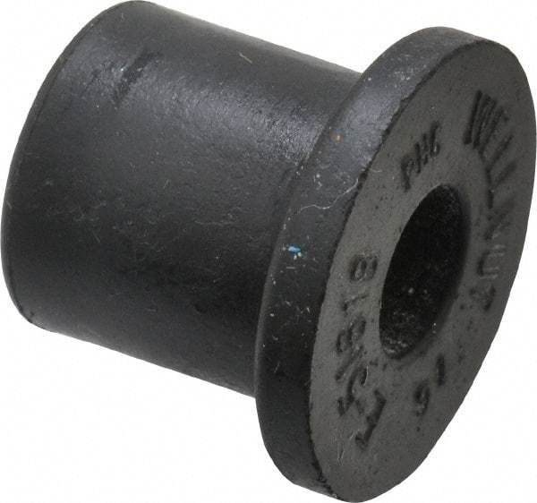 Au-Ve-Co Products - 5/16-18, 7/8" Diam x 1/8" Thick Flange, Rubber Insulated Rivet Nut - UNC Thread, Neoprene, 0.6" Long x 0.62" Body Diam, 0.725" OAL - Exact Tool & Supply