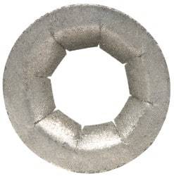Au-Ve-Co Products - 17/32" OD, Spring Steel Push Nut - Zinc-Plated, 1/4" Shaft Diam - Exact Tool & Supply