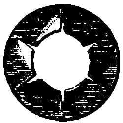 Au-Ve-Co Products - M6.3x1.00 Screw, 13mm OD, Spring Steel Push Nut - Zinc-Plated - Exact Tool & Supply