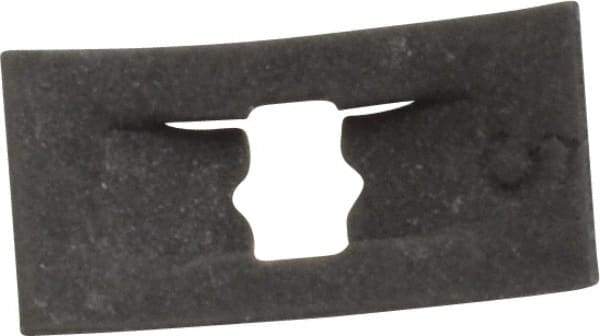 Au-Ve-Co Products - 1/4" Long x 7/16" Wide, Rectangular Speed Nut - 3/32" Hole Diam, Spring Steel, Black Phosphate Finish, For Nonthreaded Fasteners - Exact Tool & Supply