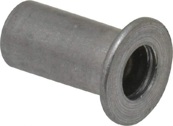 Value Collection - #8-32, 0.01 to 0.08" Grip, #2, Aluminum Standard Rivet Nut - Flat Head - Exact Tool & Supply