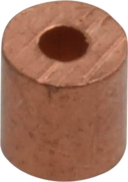 Value Collection - 1/16" Round Stop Compression Sleeve - Copper - Exact Tool & Supply