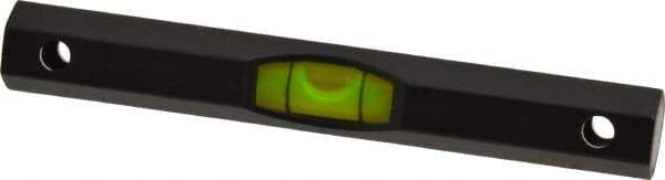 Geier & Bluhm, Inc. - 3 Inch Long, Horizontal, Aluminum Tubular Level - 0.1 Inch Sensitivity, 3/8 Inch High/Diameter, Black Anodized, 1 Vial - Exact Tool & Supply