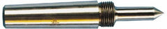 Riten - 1/2" Head Diam, Carbide-Tipped Steel Long Point Solid Dead Center - 3MT Morse Taper, 1/2" Point Diam, 2" Point Length, 2-5/8" OAL - Exact Tool & Supply