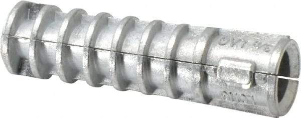 Powers Fasteners - 5/8" Diam, 5/8" Drill, Lag Shield Concrete Anchor - Zamac Alloy, Zinc-Plated Finish, Flat Head - Exact Tool & Supply