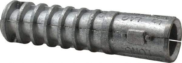 Powers Fasteners - 3/4" Diam, 3/4" Drill, Lag Shield Concrete Anchor - Zamac Alloy, Zinc-Plated Finish, Flat Head - Exact Tool & Supply