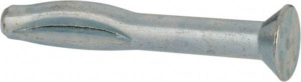 Powers Fasteners - 1/4" Diam, 1/4" Drill, 2" OAL, 3-3/8" Min Embedment Split-Drive Concrete Anchor - Steel, Zinc-Plated Finish, Flat Head - Exact Tool & Supply