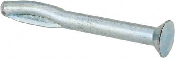 Powers Fasteners - 1/4" Diam, 1/4" Drill, 2-1/2" OAL, 3-3/8" Min Embedment Split-Drive Concrete Anchor - Steel, Zinc-Plated Finish, Flat Head - Exact Tool & Supply