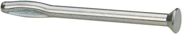 Powers Fasteners - 1/4" Diam, 1/4" Drill, 3-1/2" OAL, 4" Min Embedment Split-Drive Concrete Anchor - Steel, Zinc-Plated Finish, Flat Head - Exact Tool & Supply