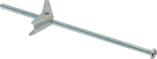 Powers Fasteners - 1/8" Screw, 1/8" Diam, 4" Long, Toggle Bolt Drywall & Hollow Wall Anchor - 3/8" Drill, Zinc Plated, Steel, Grade Zamac 7, Use in Drywall & Wallboard - Exact Tool & Supply