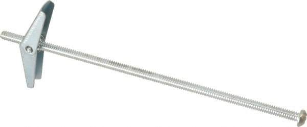 Powers Fasteners - 3/16" Screw, 3/16" Diam, 6" Long, Toggle Bolt Drywall & Hollow Wall Anchor - 1/2" Drill, Zinc Plated, Steel, Grade Zamac 7, Use in Drywall & Wallboard - Exact Tool & Supply