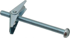 Powers Fasteners - 5/16" Screw, 5/16" Diam, 4" Long, Toggle Bolt Drywall & Hollow Wall Anchor - 7/8" Drill, Zinc Plated, Steel, Grade Zamac 7, Use in Drywall & Wallboard - Exact Tool & Supply