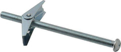 Powers Fasteners - 3/8" Screw, 3/8" Diam, 6" Long, Toggle Bolt Drywall & Hollow Wall Anchor - 7/8" Drill, Zinc Plated, Steel, Grade Zamac 7, Use in Drywall & Wallboard - Exact Tool & Supply