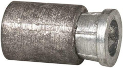 Powers Fasteners - 5/16" Diam, 5/16" Drill, 4-1/2" Min Embedment Caulk-In Concrete Anchor - Lead Alloy (Caulking Sleeve)/Zamac Alloy (Cone), Flat Head - Exact Tool & Supply