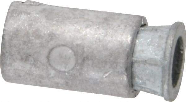 Powers Fasteners - 3/8" Diam, 3/8" Drill, 2" Min Embedment Caulk-In Concrete Anchor - Lead Alloy (Caulking Sleeve)/Zamac Alloy (Cone), Flat Head - Exact Tool & Supply