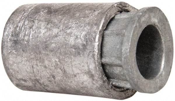 Powers Fasteners - 1/4-20, 1/2" Diam, Caulk-In Concrete Anchor - 7/8" Min Embedment, Lead Alloy (Caulking Sleeve)/Zamac Alloy (Cone), Flat Head - Exact Tool & Supply