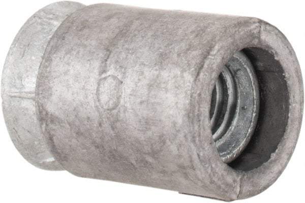 Powers Fasteners - 5/8" Diam, 5/8" Drill, 3-3/16" Min Embedment Caulk-In Concrete Anchor - Lead Alloy (Caulking Sleeve)/Zamac Alloy (Cone), Flat Head - Exact Tool & Supply