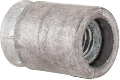 Powers Fasteners - 5/8" Diam, 5/8" Drill, 3-3/16" Min Embedment Caulk-In Concrete Anchor - Lead Alloy (Caulking Sleeve)/Zamac Alloy (Cone), Flat Head - Exact Tool & Supply