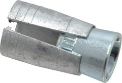 Powers Fasteners - 3/8" Diam, 5/8" Drill, 1-5/16" OAL, 3/4" Min Embedment Drop-In Concrete Anchor - Steel (Cone)/Zamac Alloy (Body), Zinc-Plated Finish - Exact Tool & Supply