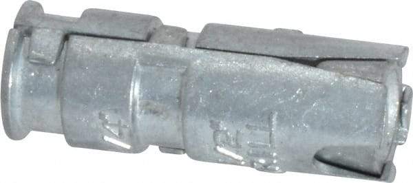 Powers Fasteners - 1/4" Diam, 1/2" Drill, 1-5/16" OAL, 3-3/8" Min Embedment Single Expansion Concrete Anchor - Zamac Alloy, Flat Head - Exact Tool & Supply
