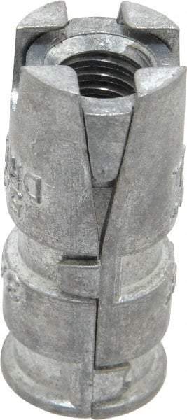 Powers Fasteners - 3/8" Diam, 5/8" Drill, 1-1/2" OAL, 2" Min Embedment Single Expansion Concrete Anchor - Zamac Alloy, Flat Head - Exact Tool & Supply