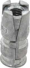 Powers Fasteners - 3/8" Diam, 5/8" Drill, 1-1/2" OAL, 2" Min Embedment Single Expansion Concrete Anchor - Zamac Alloy, Flat Head - Exact Tool & Supply