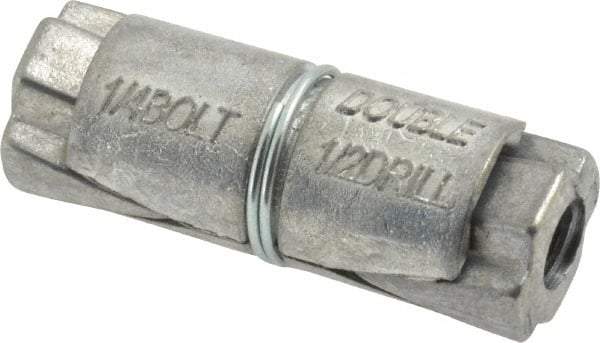 Powers Fasteners - 1/4" Diam, 1/2" Drill, 1-3/8" OAL, 2-3/4" Min Embedment Double Expansion Concrete Anchor - Zamac Alloy - Exact Tool & Supply