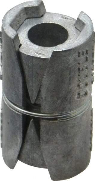 Powers Fasteners - 3/8" Diam, 3/4" Drill, 2" OAL, 2" Min Embedment Double Expansion Concrete Anchor - Zamac Alloy, Flat Head - Exact Tool & Supply