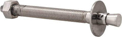 Powers Fasteners - 5/8" Diam, 5/8" Drill, 7" OAL, Wedge Expansion Concrete Anchor - 304 Stainless Steel, Hex Nut Head, Hex Drive, 5-1/2" Thread Length - Exact Tool & Supply