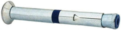 Powers Fasteners - 5/8" Diam, 5/8" Drill, 5-1/2" OAL, 1-3/4" Min Embedment Sleeve Concrete Anchor - Grade 5 Steel, Zinc-Plated Finish, Flat Head, Hex Drive - Exact Tool & Supply