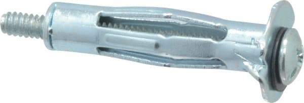 Powers Fasteners - 1/8" Screw, 5/16" Diam, 1-3/4" Long, 3/8 to 1/2" Thick, Sleeve Drywall & Hollow Wall Anchor - 5/16" Drill, Zinc Plated, Steel, Grade 5, Use in Concrete, & Masonry, Drywall, Plywood & Wallboard - Exact Tool & Supply